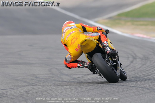 2009-09-26 Imola 0205 Rivazza - Superstock 1000 - Free Practice - Per Bjork - Honda CBR1000RR